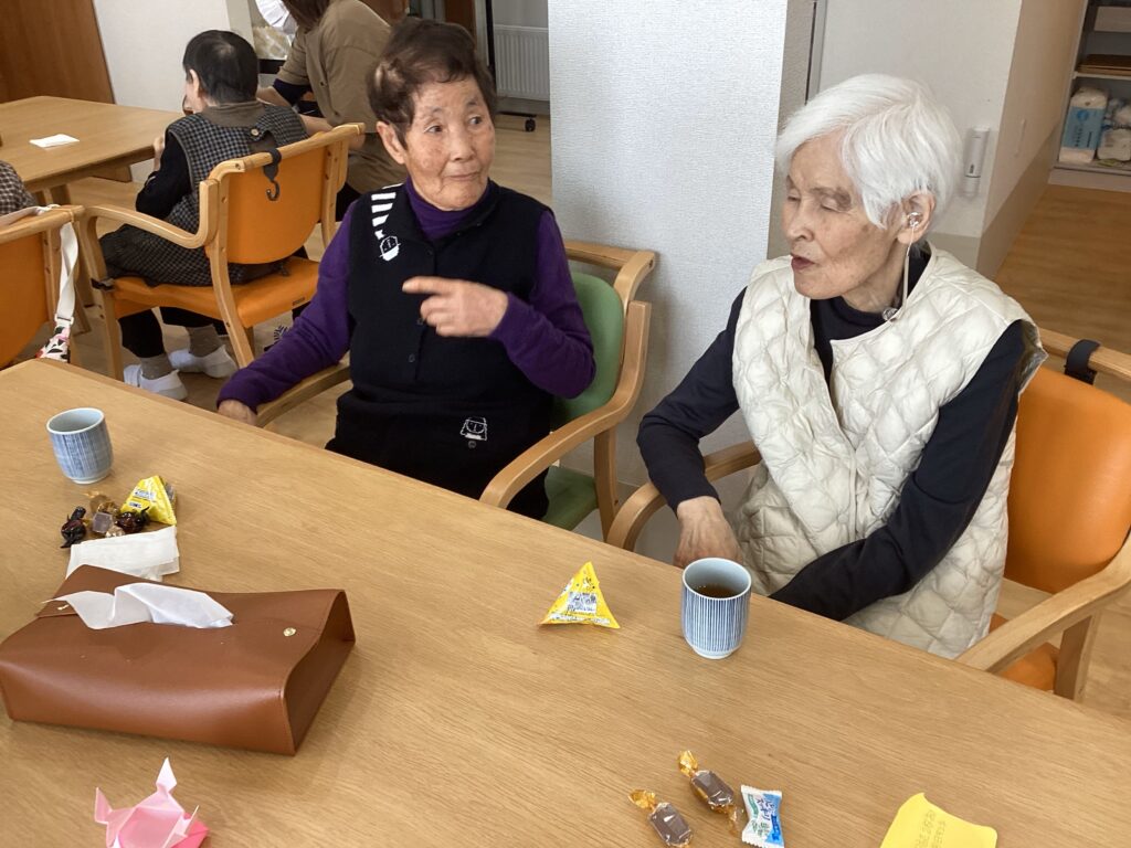 豆まき途中の休憩